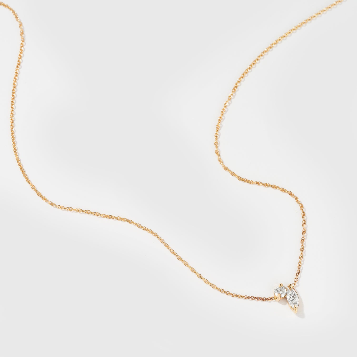 Marquise and Brilliant Diamond Necklace