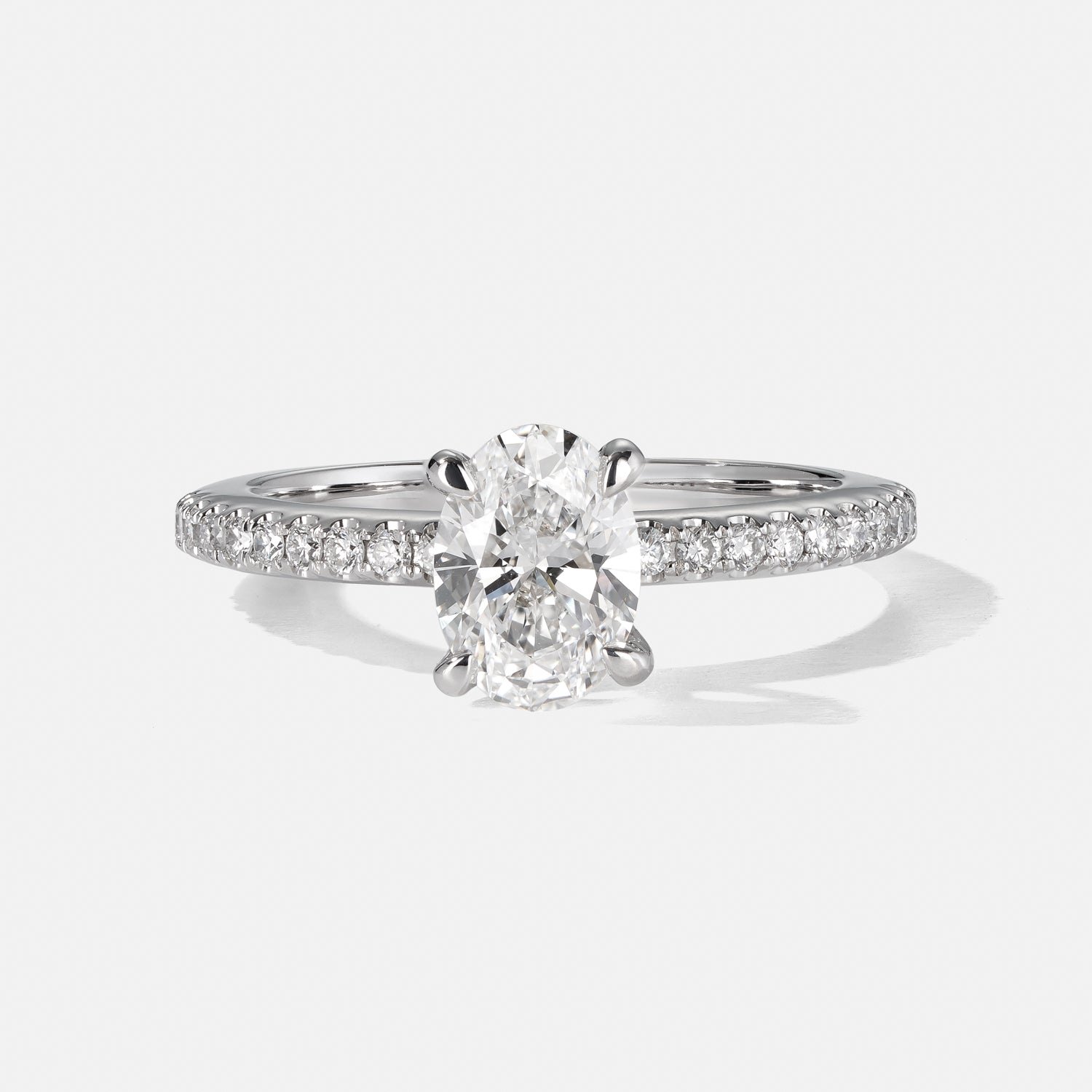 Oval half Diamond Band 2