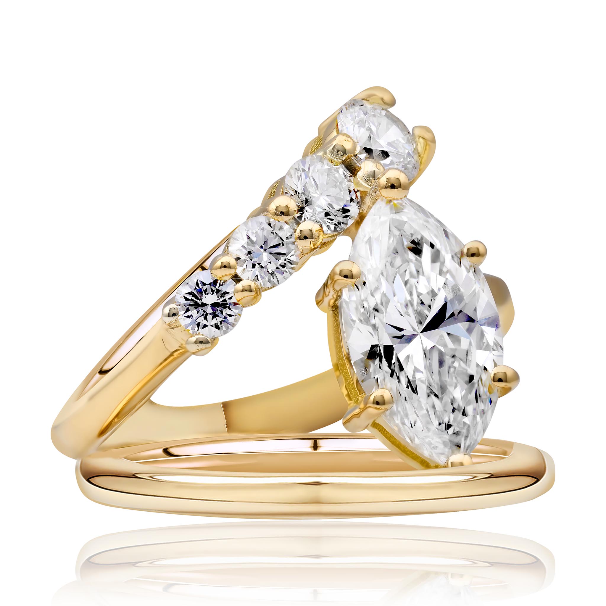 Marquise with Graduated Diamonds