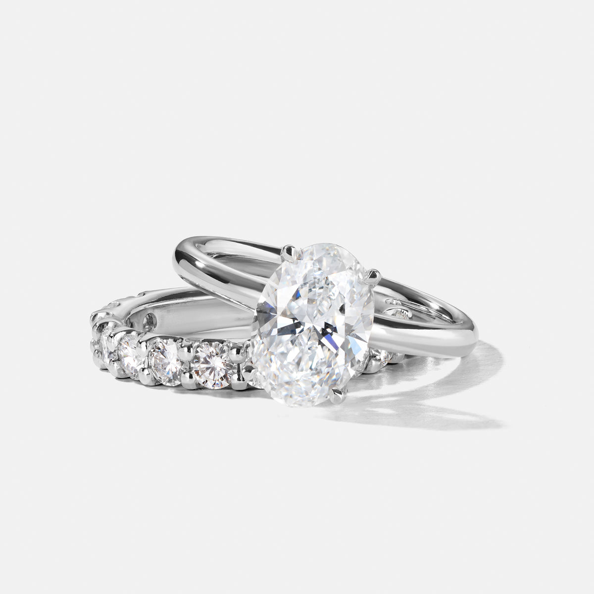 Oval 4 claw  Classic Engagement Set